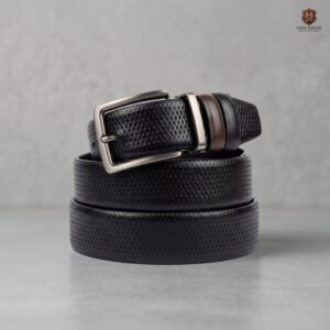Dot Pattern Moving Belt (Black+Chocolate)