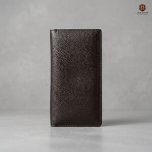 Classic Soft Leather Long Wallet (Chocolate)