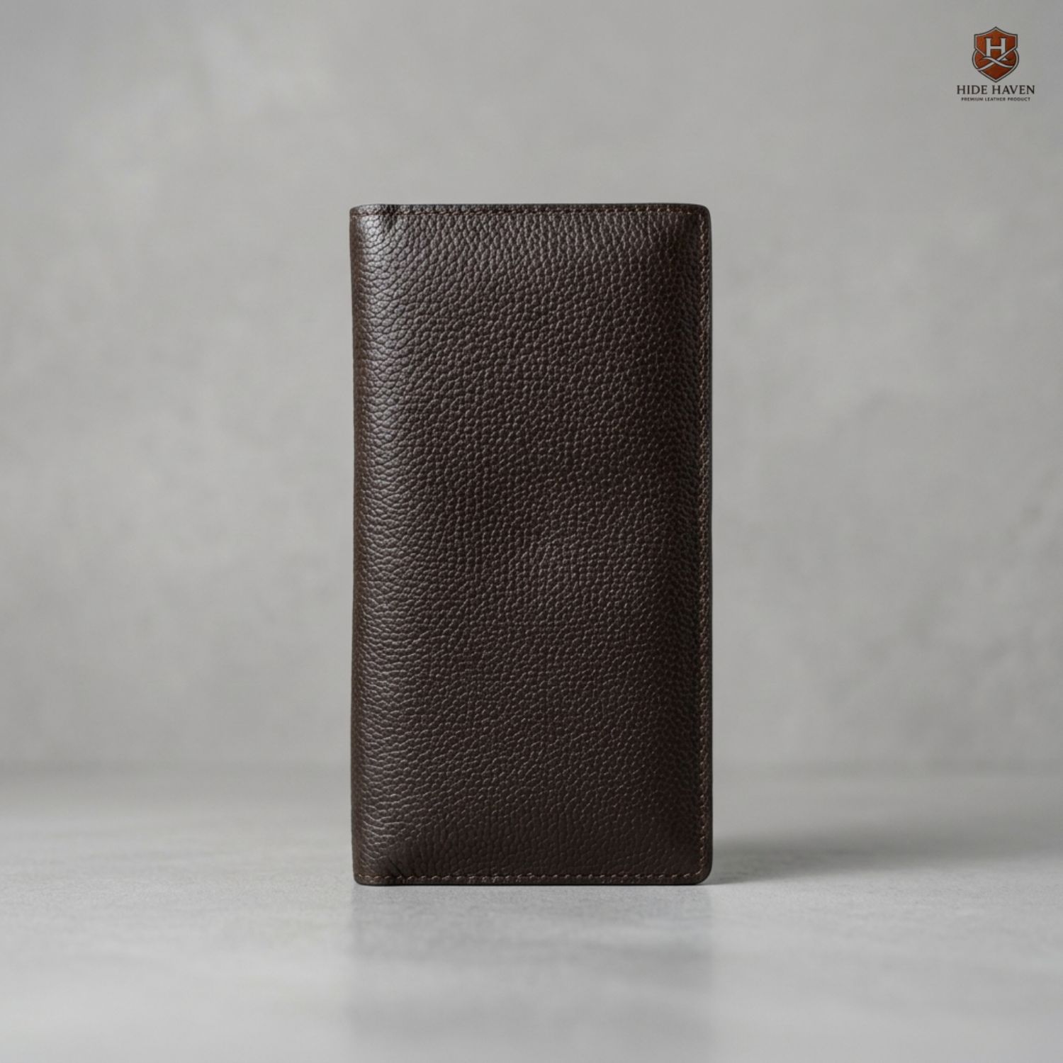 Classic Soft Leather Long Wallet (Chocolate)