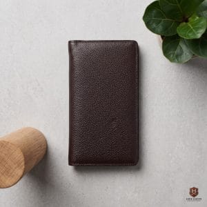 Classic Soft Leather Long Wallet (Chocolate)