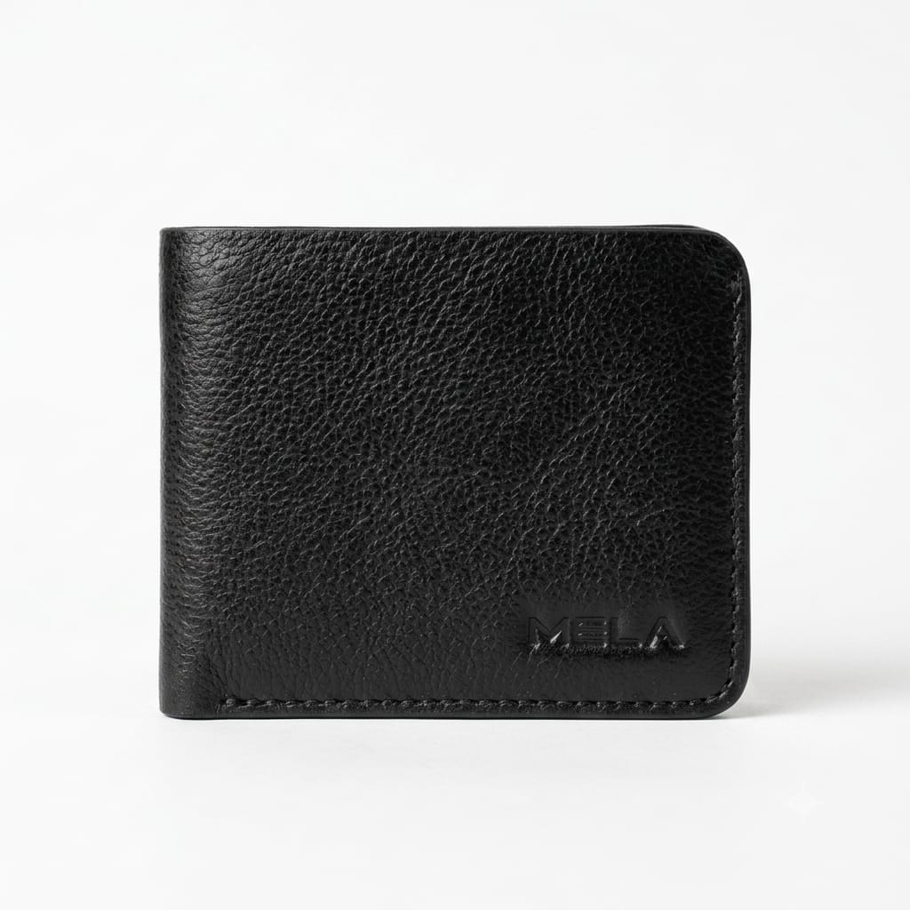 Premium Soft Mela Series Mini Wallet (Midnight Black)