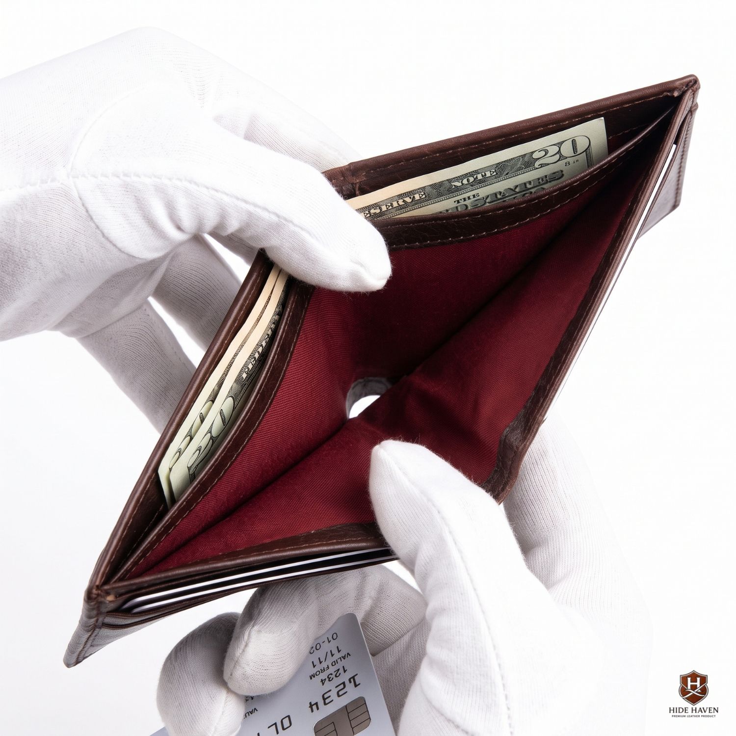 Artisan Handstitched Bifold Wallet - Image 2